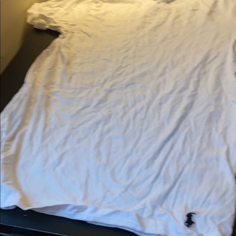 Mens White Polo Tee | S